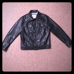 Levi’s Faux Leather Jacket - Black - Mens M